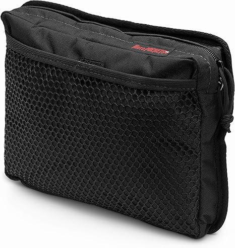 Moto Pockets motorcycle top case lid bag in black.