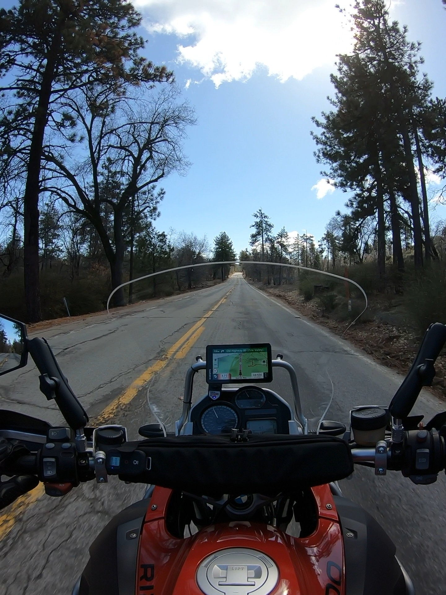 Riding mount Laguna in San Diego, Ca.