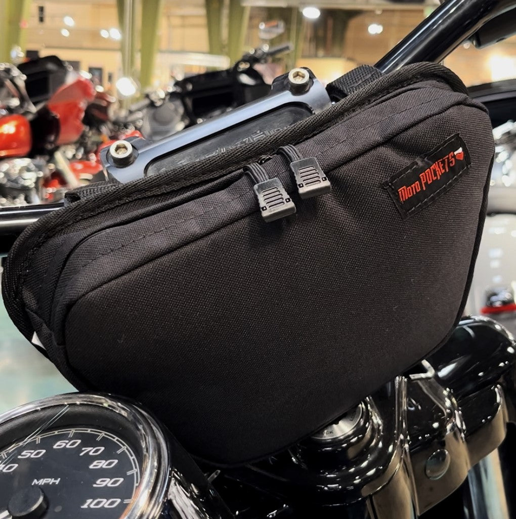 Moto Pockets Harley Davidson T-Bar  Handlebar Bag.