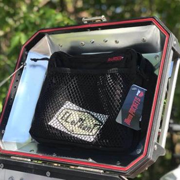 Keep your motorcycle top box organized with  a Moto Pockets lid bag.