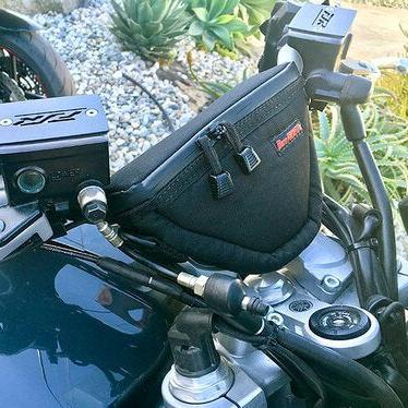 Moto Pockets RT1200 & K1600 Hanldebar bag mounted.